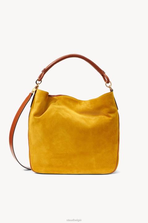vrouwen accessoires okergeel suède STAUD peren zak 4TZV849