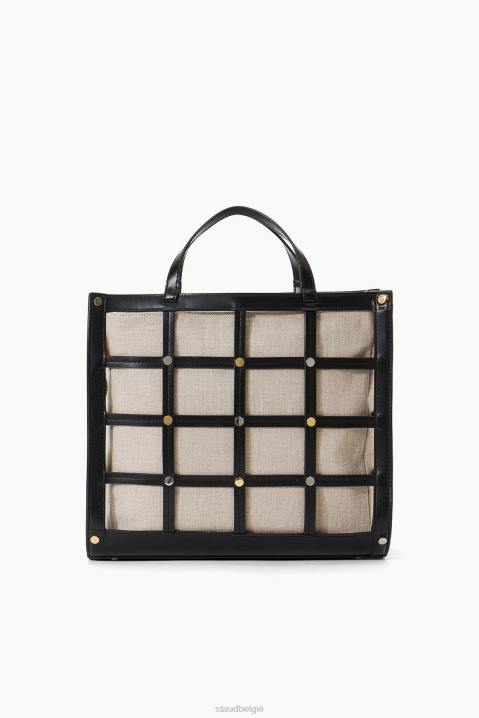 vrouwen kleding zwart naturel STAUD emma tas 4TZV638