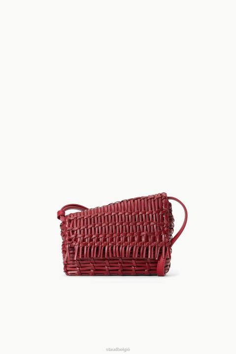 vrouwen kleding robijn STAUD acuut geweven crossbody tas 4TZV702