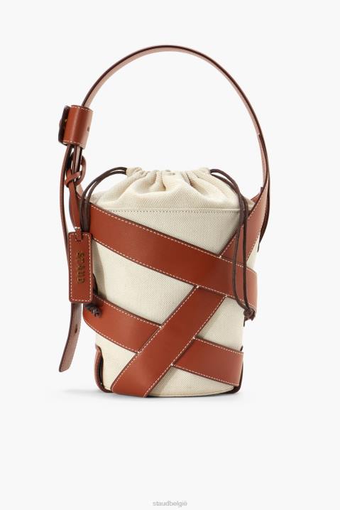 vrouwen accessoires creme kleur STAUD bijenkorf emmer zak 4TZV792