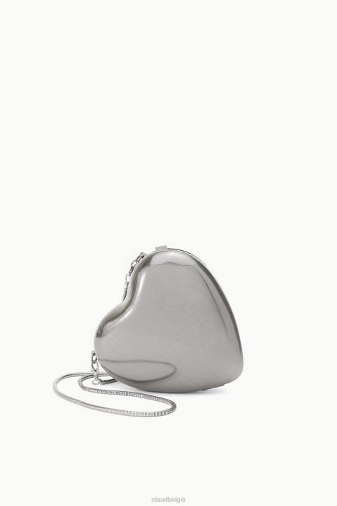 vrouwen accessoires zilver STAUD metalen hart koppeling 4TZV841