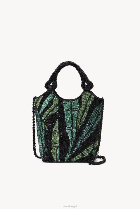 vrouwen accessoires groene palm STAUD zoe kralen tas 4TZV842