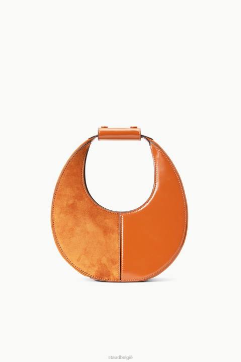 vrouwen accessoires tabak STAUD mini maan split tas 4TZV815