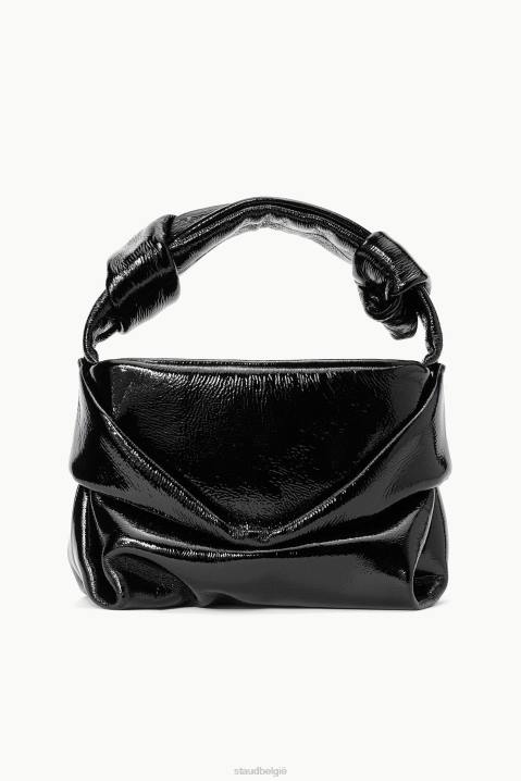 vrouwen accessoires zwart STAUD kus zak patent 4TZV845
