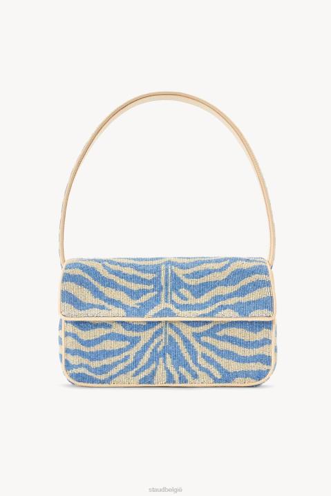 vrouwen kleding lichtblauwe creme STAUD tommy kralen tas 4TZV722