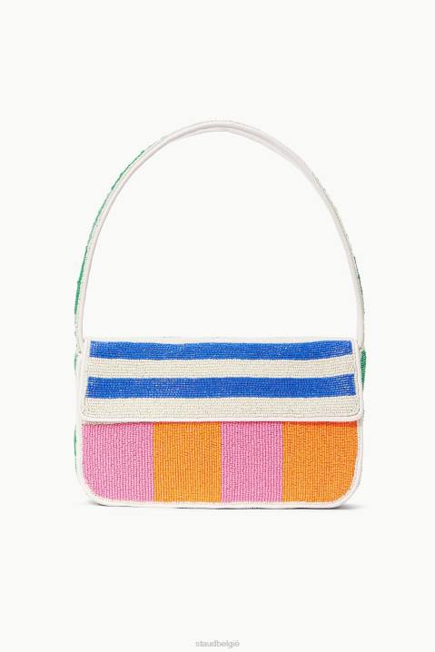 vrouwen kleding multi rugbystreep STAUD tommy kralen tas 4TZV725