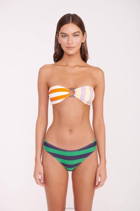 vrouwen kleding cabana streep multi STAUD Riley bandeautopje 4TZV687