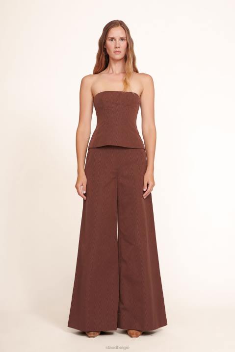 vrouwen kleding chocolade STAUD eiken broek 4TZV552