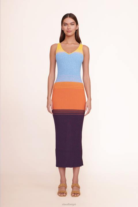 vrouwen kleding aura STAUD maxi dana jurk 4TZV229