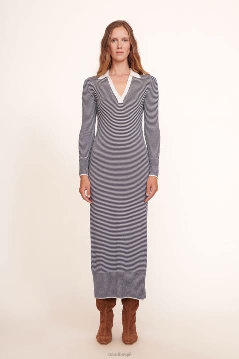 vrouwen kleding mariene streep STAUD kroon jurk 4TZV282