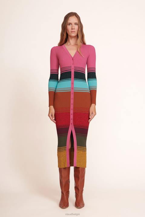 vrouwen kleding mozaïek streep STAUD shoko trui 4TZV121