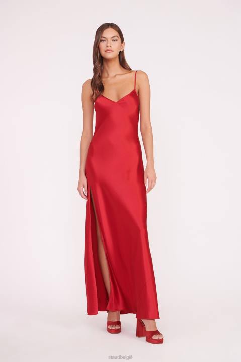 vrouwen kleding robijn STAUD alexa jurk 4TZV12