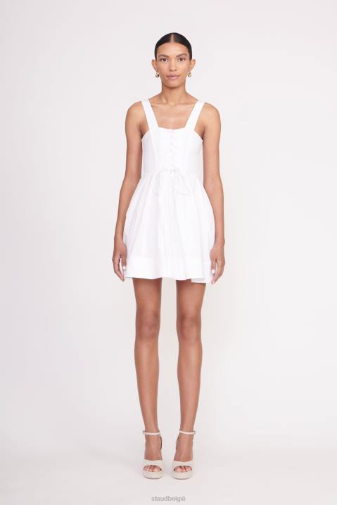 vrouwen kleding wit STAUD mini Sutton-jurk 4TZV75