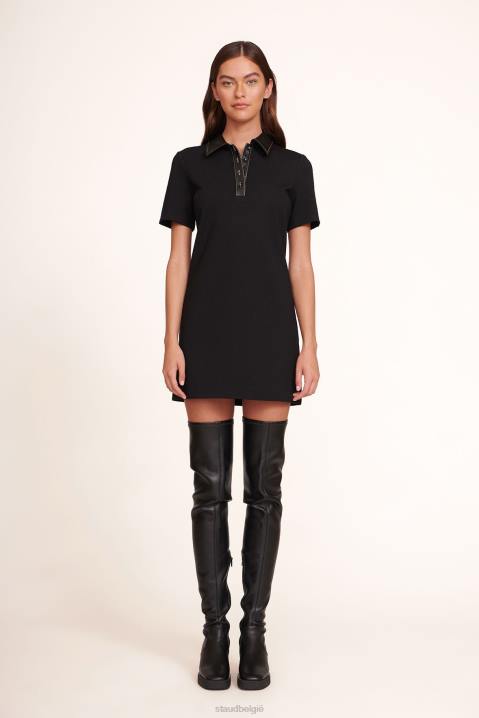 vrouwen kleding zwart STAUD gaai jurk 4TZV262