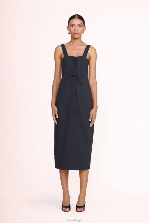 vrouwen kleding zwart STAUD sutton jurk 4TZV158