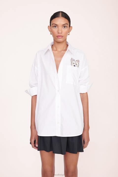 vrouwen accessoires wit STAUD x C.BONZ op maat gemaakt klassiek oversized overhemd 4TZV1023