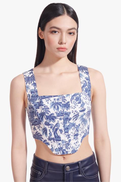 vrouwen kleding china blauw toilet STAUD alice top 4TZV456