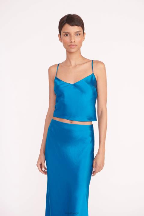 vrouwen kleding eiland blauw STAUD gracieus top 4TZV324