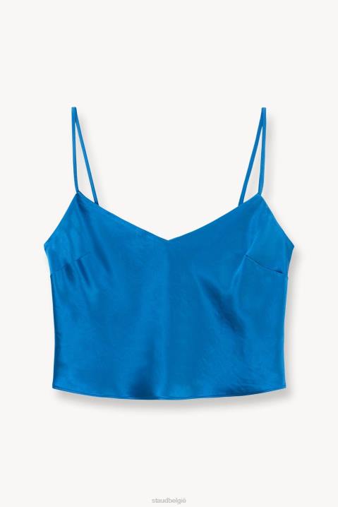 vrouwen kleding eiland blauw STAUD gracieus top 4TZV324