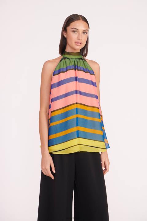 vrouwen kleding formentera streep STAUD marloes top 4TZV317