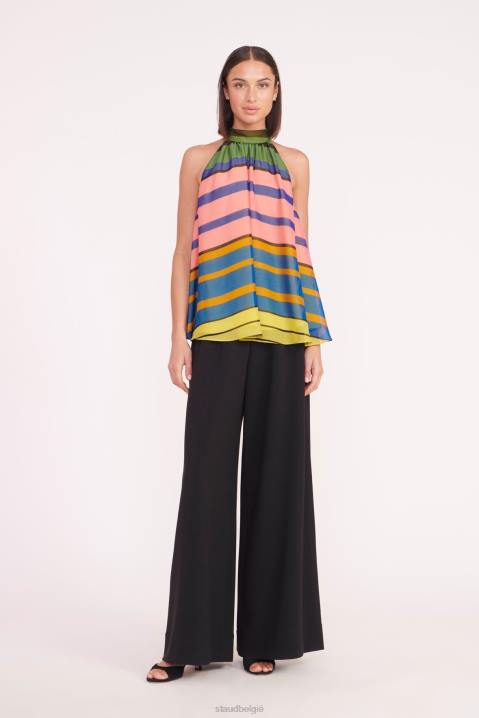 vrouwen kleding formentera streep STAUD marloes top 4TZV317