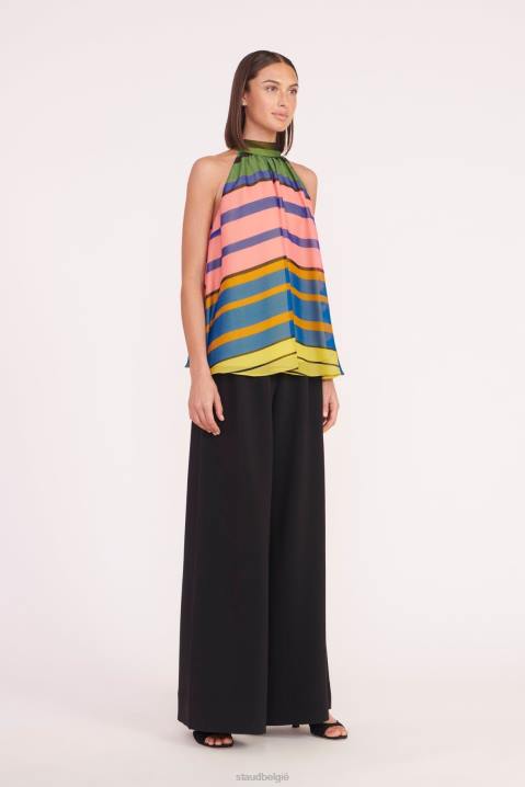 vrouwen kleding formentera streep STAUD marloes top 4TZV317