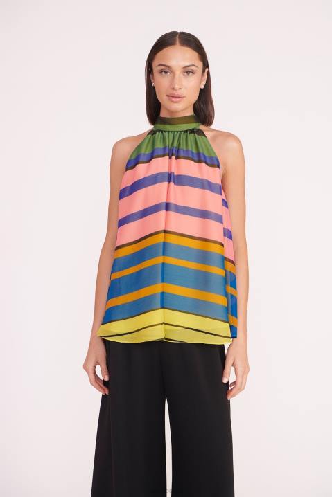 vrouwen kleding formentera streep STAUD marloes top 4TZV317