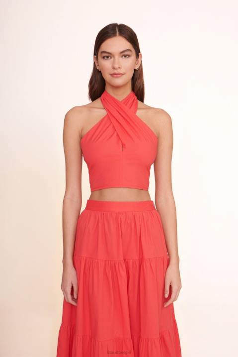 vrouwen kleding hibiscus STAUD gesmokte kai-top 4TZV346