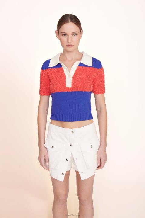 vrouwen kleding hibiscus atlantische rugbystreep STAUD spencer topje 4TZV382