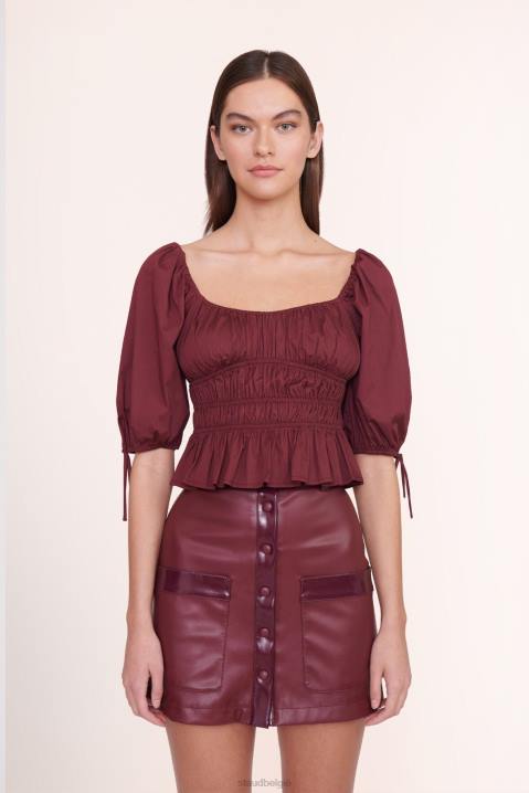 vrouwen kleding pruim STAUD Faye top 4TZV459