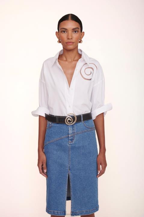 vrouwen kleding wit STAUD Emersyn oversized top 4TZV429