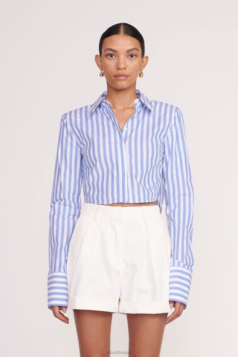 vrouwen kleding zee streep STAUD Seneca bovenaan 4TZV358