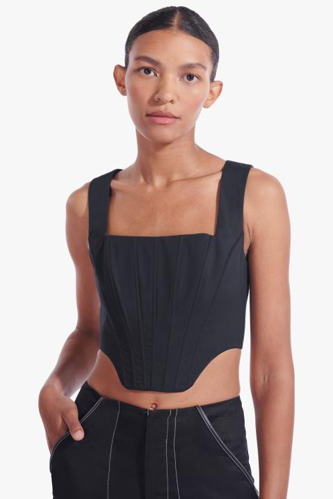 vrouwen kleding zwart STAUD alice top 4TZV385