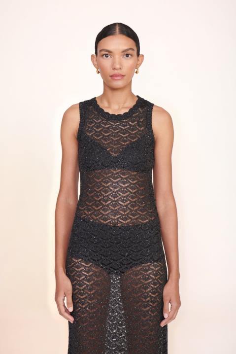 vrouwen kleding zwart STAUD devan top 4TZV418