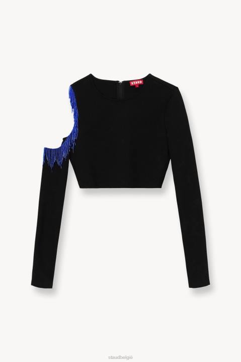 vrouwen kleding zwart STAUD ellen top 4TZV321