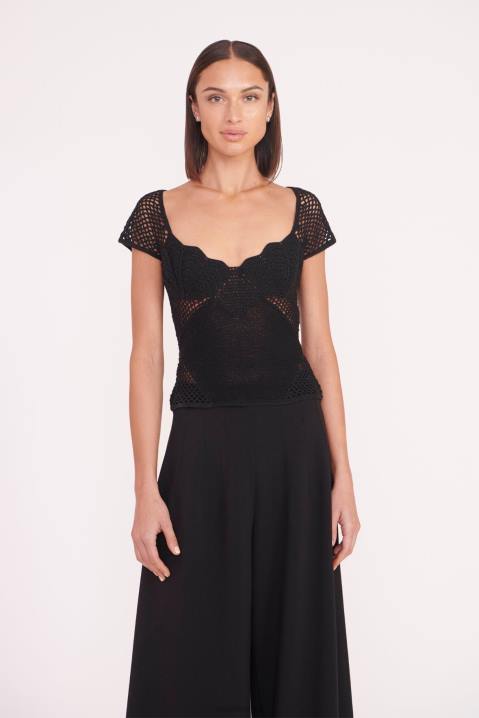 vrouwen kleding zwart STAUD jocelyn top 4TZV340