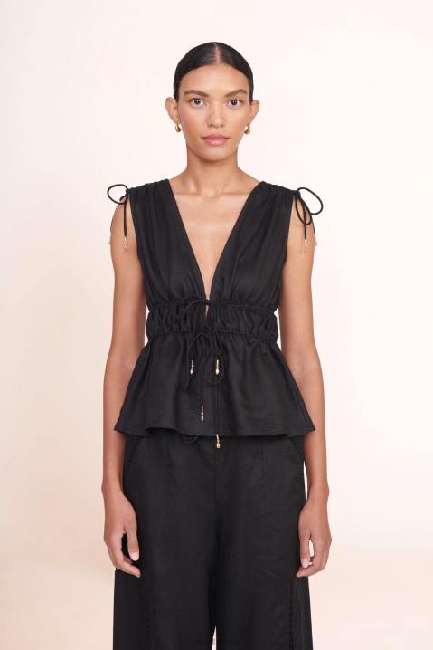 vrouwen kleding zwart STAUD kendra top 4TZV374