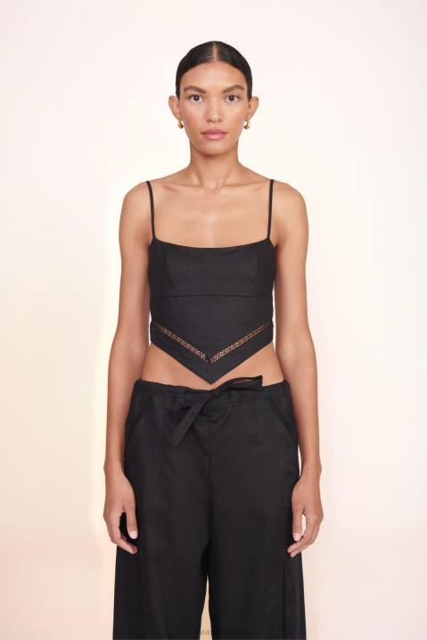 vrouwen kleding zwart STAUD loyaliteit bovenaan 4TZV379