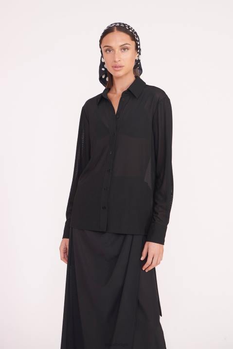 vrouwen kleding zwart STAUD miriam bedekkende top 4TZV709