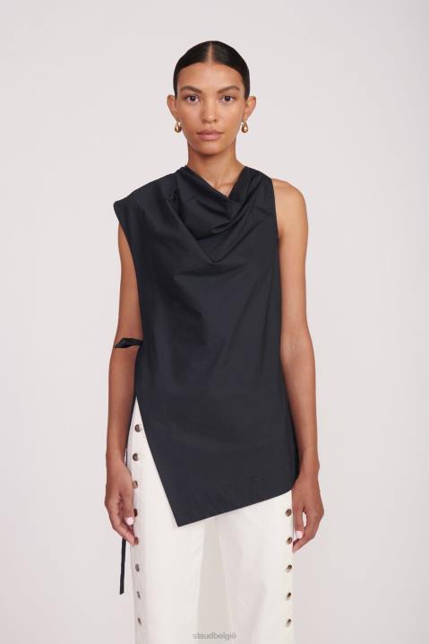 vrouwen kleding zwart STAUD zager top 4TZV352