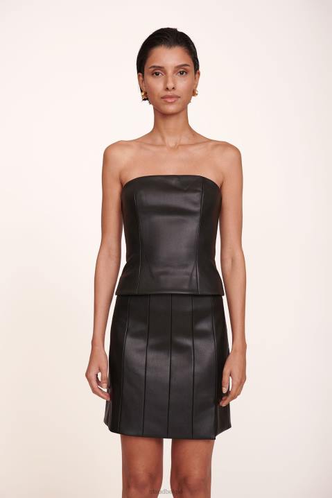 vrouwen kleding zwart veganistisch leer STAUD traceren bovenaan 4TZV450