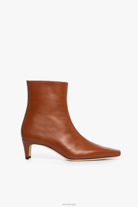 vrouwen schoenen bruinen STAUD wally enkellaars 4TZV981
