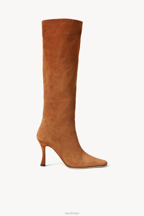 vrouwen schoenen lichtbruin suède STAUD cami laars 4TZV991