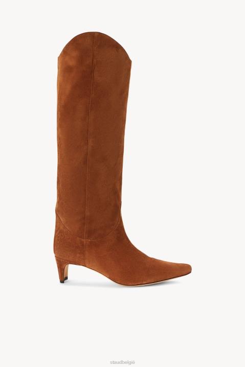 vrouwen schoenen lichtbruin suède STAUD western wally laars 4TZV976