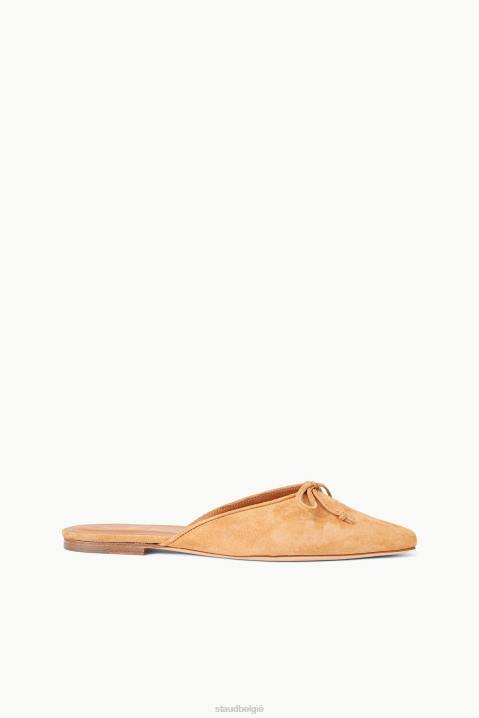 vrouwen schoenen cashew suède STAUD gina muilezel 4TZV954