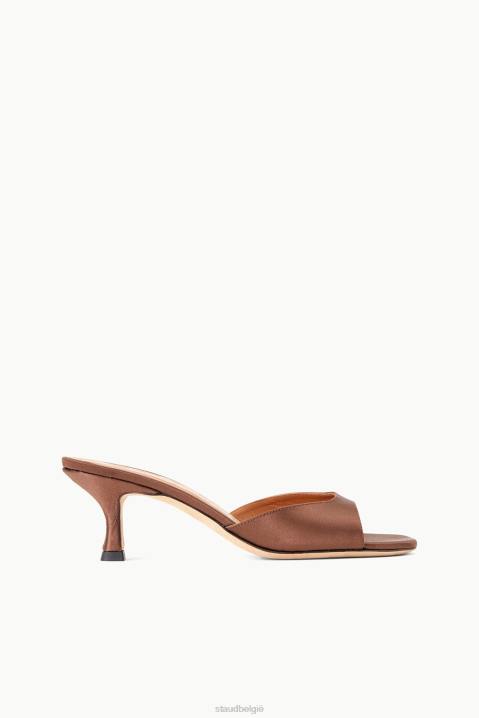 vrouwen schoenen kruidnagel satijn STAUD brigitte muilezel 4TZV944