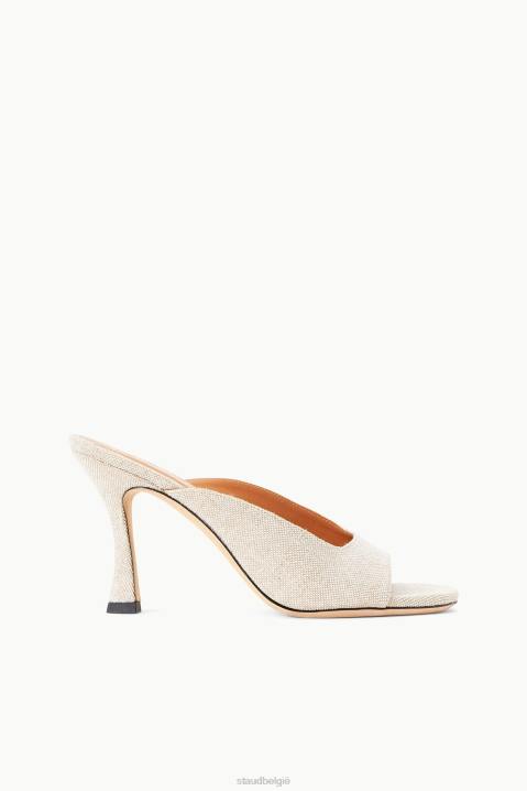 vrouwen schoenen natuurlijk linnen STAUD sylvia muilezel 4TZV946
