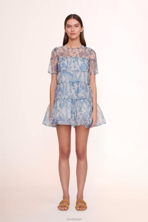 vrouwen schoenen cashew suède STAUD maya ruches sandaal cashewnoten 4TZV925