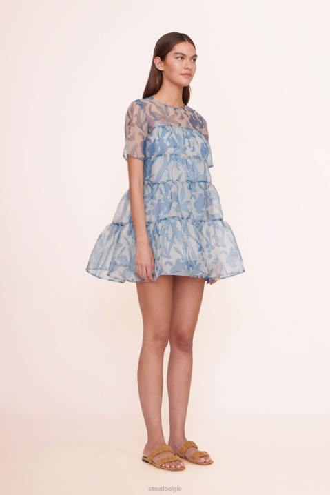 vrouwen schoenen cashew suède STAUD maya ruches sandaal cashewnoten 4TZV925