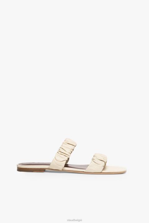 vrouwen schoenen room STAUD Maya ruches sandaal 4TZV927